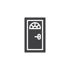 Door with window vector icon