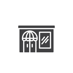 Restaurant entrance vector icon