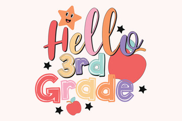 Retro Back to school typography t shirt design vector Print Template