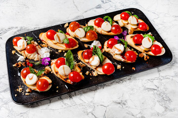 canape on the catering table