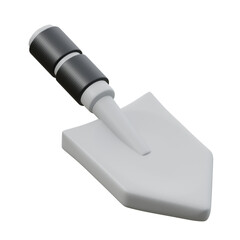 3d icon of a trowel isolated on white