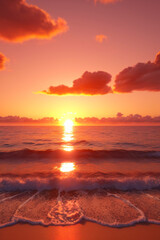 beach, clouds,paradise,Horizon, Sunset, Sun, Ocean, IA
