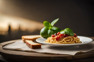 Fototapeta premium pasta with tomato sauce