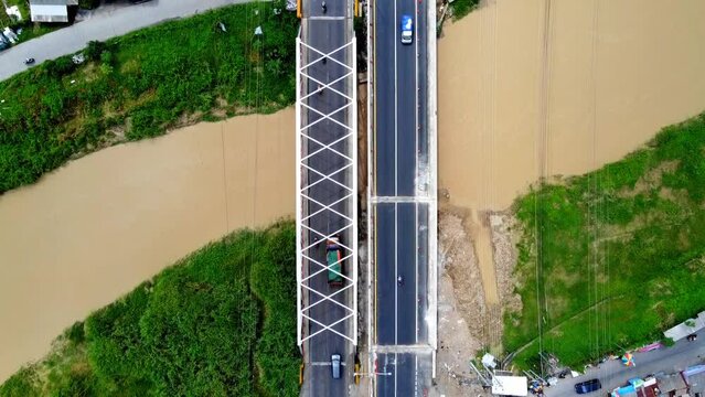Wonokerto Bridge, Demak Regency, Central Java, Indonesia, which facilitates the transportation of goods and services for the north coast region