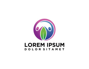 Modern Healthcare Medical Logo. Blue and Green Geometric Linear Rounded Cross Sign Health Icon Infinity Style isolated on Dark Background. Flat Vector Logo Design Template Element.