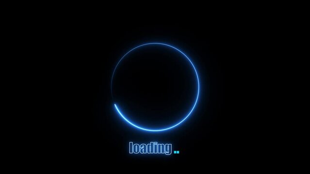 circle  loading bar animation isolated on a black background