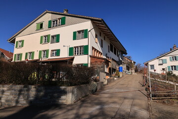 Blick auf die Gemeinde Seegräben im Kanton Zürich in der Schweiz	