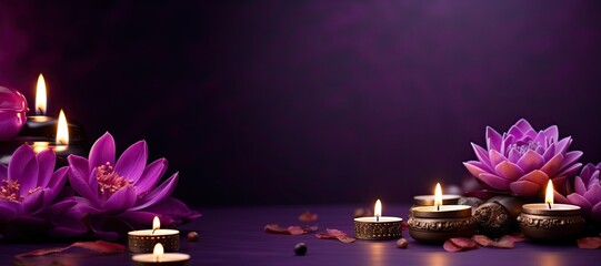 Diwali is an Indian holiday, the festival of fire. Lotus flowers and diyas oil lamps. With Generative AI technology