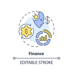 Editable finance icon concept, isolated vector, AI for SEO thin line illustration.