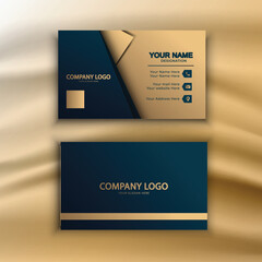 luxury golden and blue business card design
