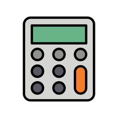 calculator sign symbol vector glyph color icon