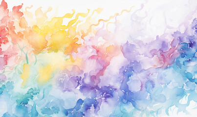 Obraz na płótnie Canvas rainbow abstract watercolor background, texture, pattern, pastel colors