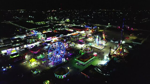 Night view of a mexican fair in Veracruz, Mexico
