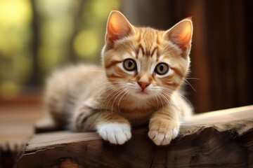 Cute ginger cat kitten american short hair