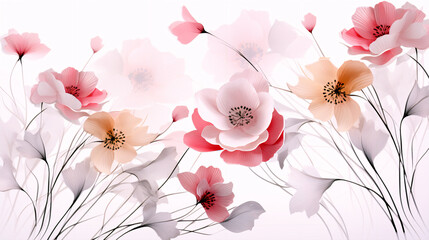 Flowers on White Backgrounds PNG