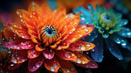 Epic Photography Shot of Flowers Blooming Background, Lively Summer Season Concept. Generative Ai