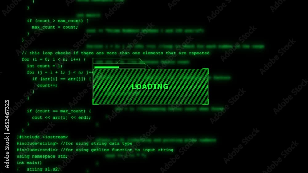 Wall mural hacking concept. attention warning attacker alert sign security protection. malicious software, viru