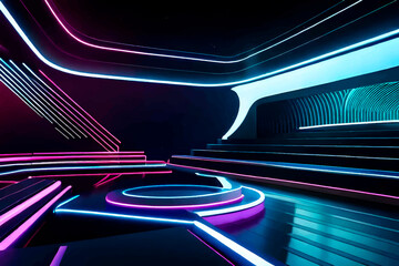 abstract background with glowing lines