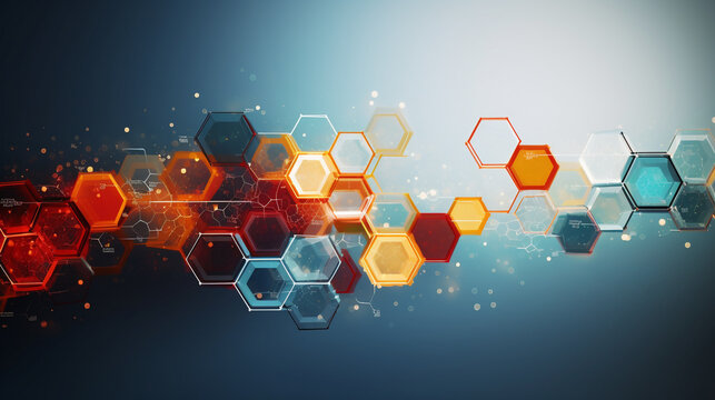 Beautiful abstract background using hexagonal elements