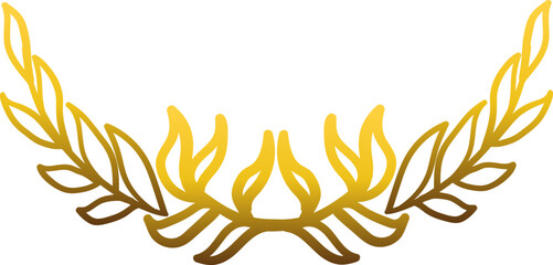 luxury gold floral ornament 