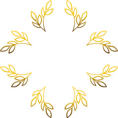 luxury gold floral ornament 