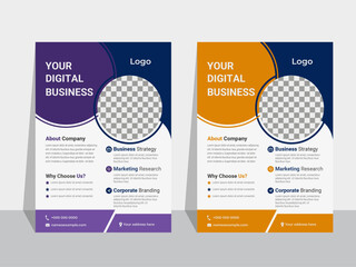  Corporate business flyer template design set. Modern business flyer template design set. 
new digital marketing flyer set. marketing, business proposal, promotion, advertise, publication, cover page,