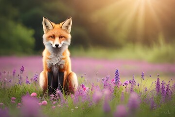 red fox vulpes generating by AI technology