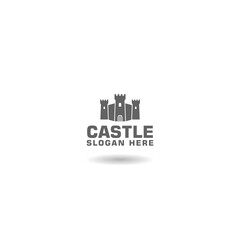 Castle template logo with shadow