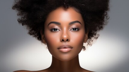 Mature attractive black woman. Beautiful illustration picture. Generative AI