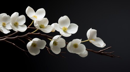 Fototapeta na wymiar Summer or Spring Flowers Minimal Background. Generative Ai