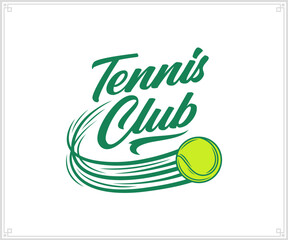 Tennis club logo. Tennis emblem for tournament, recreation and clubhouse