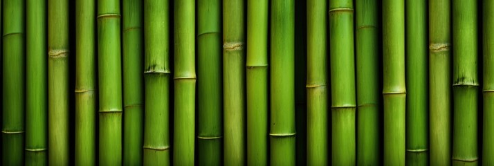 Fototapeta premium Vertical green bamboo background texture