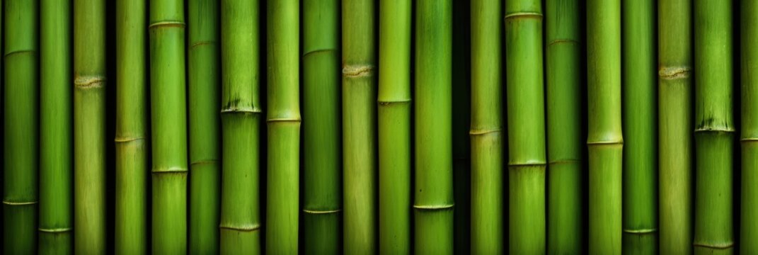 Vertical green bamboo background texture