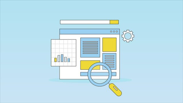 Content marketing strategy, Analysis of website content. Content ranking on search engine. Content research. Animation video clip.