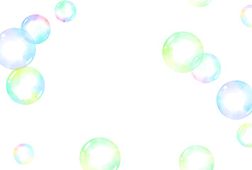 背景素材_水彩_シャボン玉