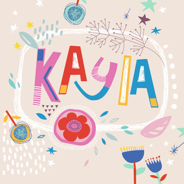 the name kayla in glitter