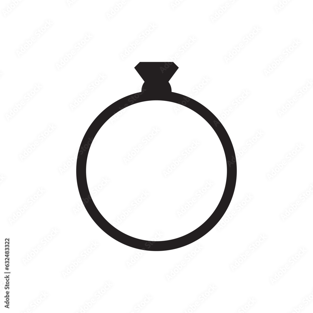 Wall mural ring icon vector