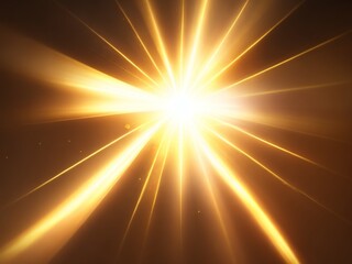 Gold colorful lens flare glowing in background AI Generated