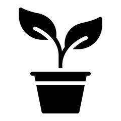 plant glyph icon