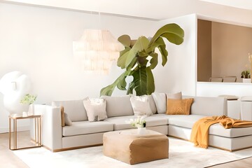 modern living room with sofa Generative AI