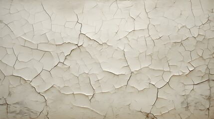 Cracked Paint Texture in ivory Colors on a concrete Wall. Vintage Background
