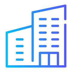 office building gradient icon