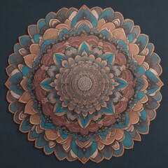 Mandala Floral Pattern With flower background AI Generated