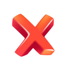 Letter X logo 3D render in cartoon cubic style. Cubic vector illustration. Impossible isometric shapes. Perfect for futuristic banner, optical illusion branding, kids labels, cute birthday posters.
