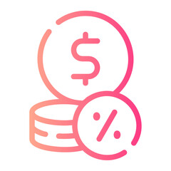 percentage gradient icon