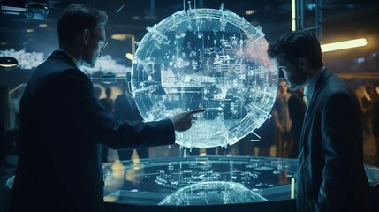 men looking at a future tech