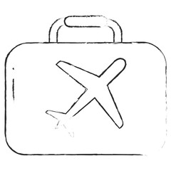 Vector hand drawn Suitcase illustration icon