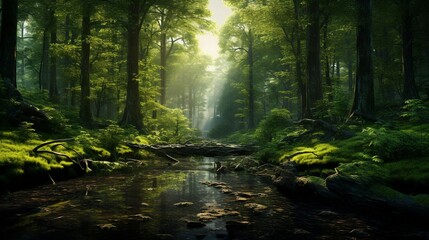 a creek in a forest