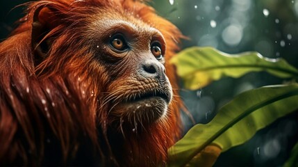 Obraz premium a close up of a monkey