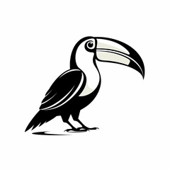 Fototapeta premium Toucan Bird Head Symbol Illustration